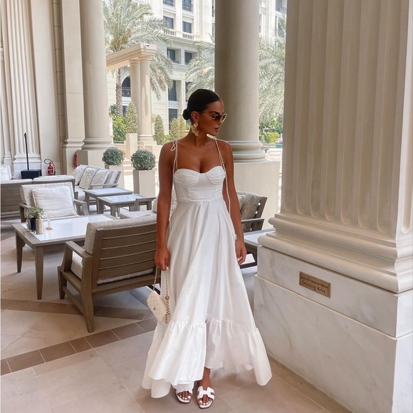 GORGEOUS ZARA NWT Ruffled Poplin Dress ZW Collection - Picture 3 of 16